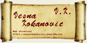 Vesna Kokanović vizit kartica